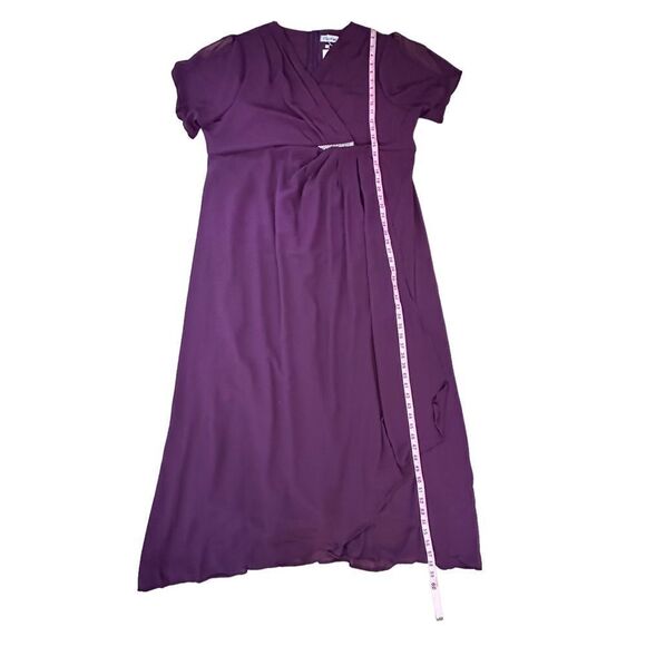 Flycurvy ~ Orchid Plum Formal Dress ~ Flutter Teardrop Sleeve ~ size 4X - Picture 11 of 13